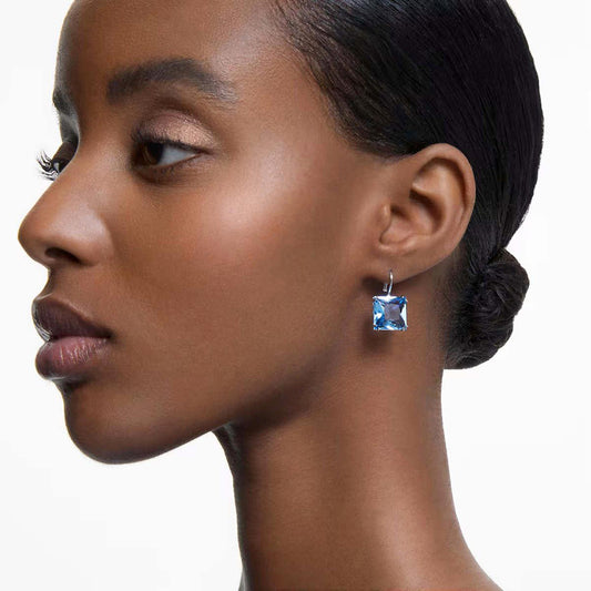 Swarovski Millenia Blue Square Cut Drop Earrings | 5619472