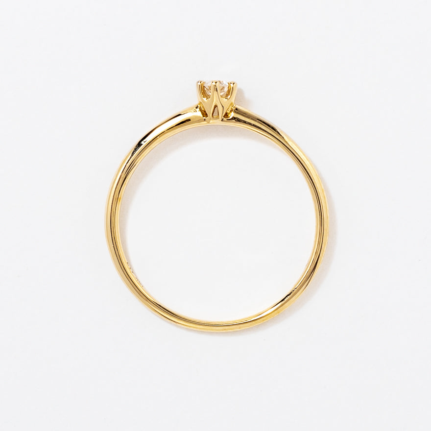 Mini Engagement Ring in 10K Yellow Gold (0.07 ct tw)