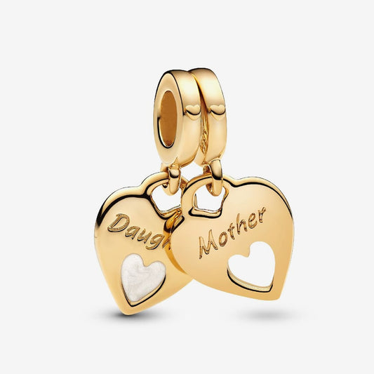 Pandora Double Heart Split Dangle Charm | 769187C01