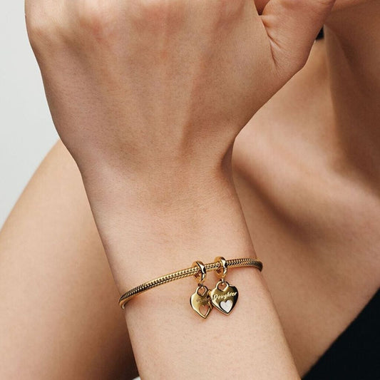 Pandora Double Heart Split Dangle Charm | 769187C01