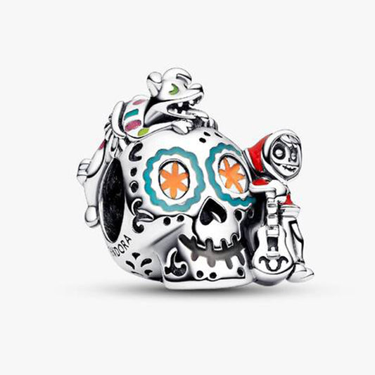 Pandora Disney Pixar Coco Miguel & Dante Skull Glow-in-the-dark Charm | 792817C01
