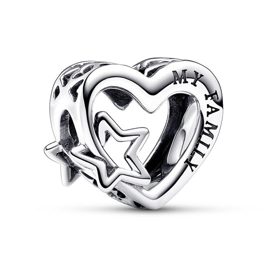 Pandora Openwork Family Heart & Star Charm | 792829C00