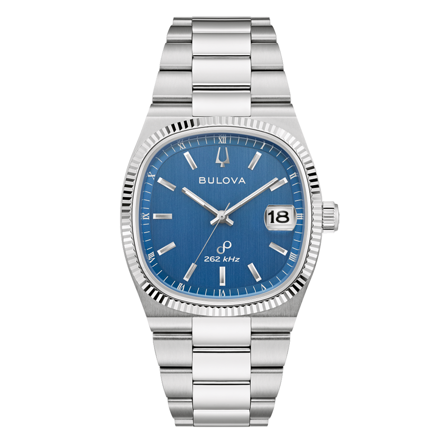 Bulova Super Seville Blue Dial Watch 96B440 Ann Louise Jewellers