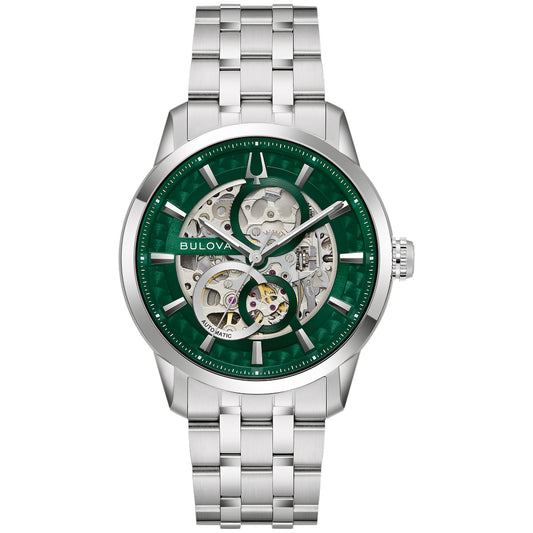 Bulova Sutton Automatic Green Dial Watch | 96A329