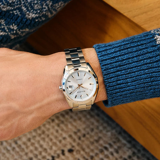 Bulova Surveyor Automatic 39mm Light Blue Dial Watch | 96B469