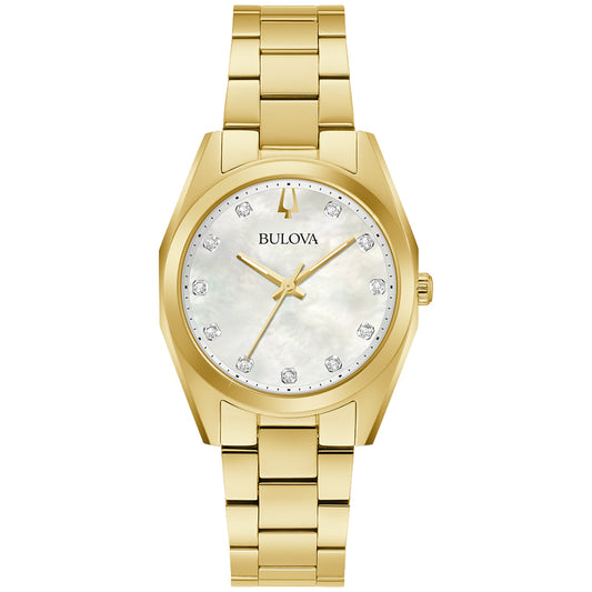 Bulova Surveyor Ladies Gold Tone Watch | 97P172