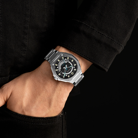 Bulova Series X Black Dial Stainless Steel Bracelet Watch | 98B456