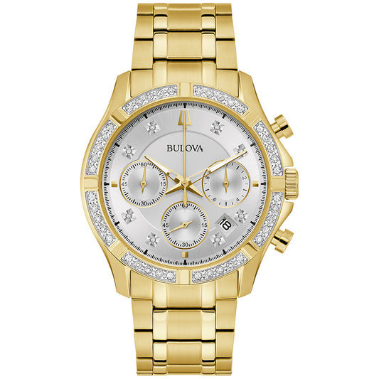 Bulova Classic Diamond Dial Quartz Watch 42mm | 98E113