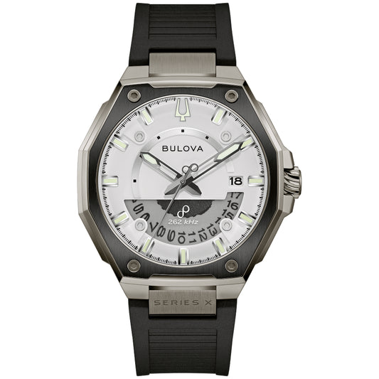 Bulova Series X White Dial Rubber Strap Watch | 98B457