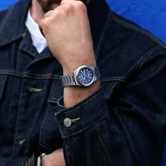 Citizen Eco-Drive Zenshin Three-hand Blue Dial Titanium Watch | AW0130-85L