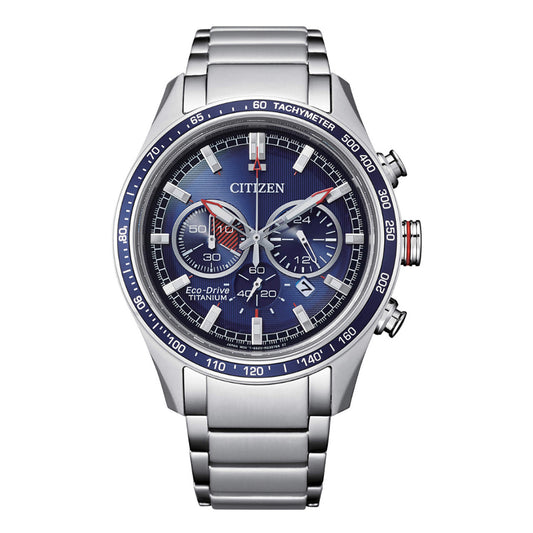 Citizen Eco-Drive Garrison Blue Dial Super Titanium Bracelet Watch | CA4490-85L