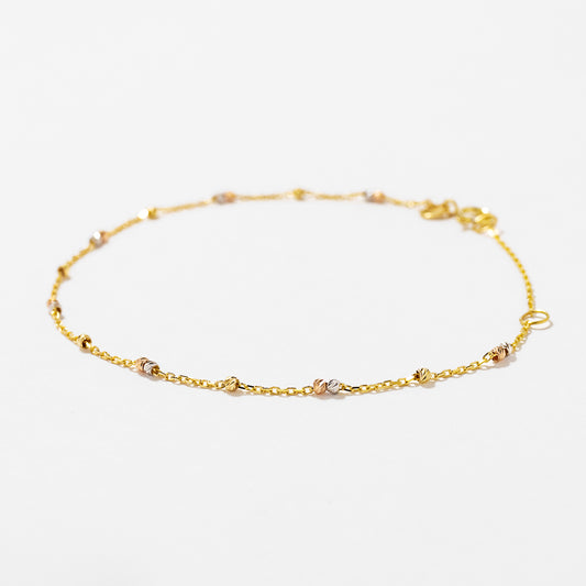 Diamond Cut Ball Bracelet in 10K Yellow Gold