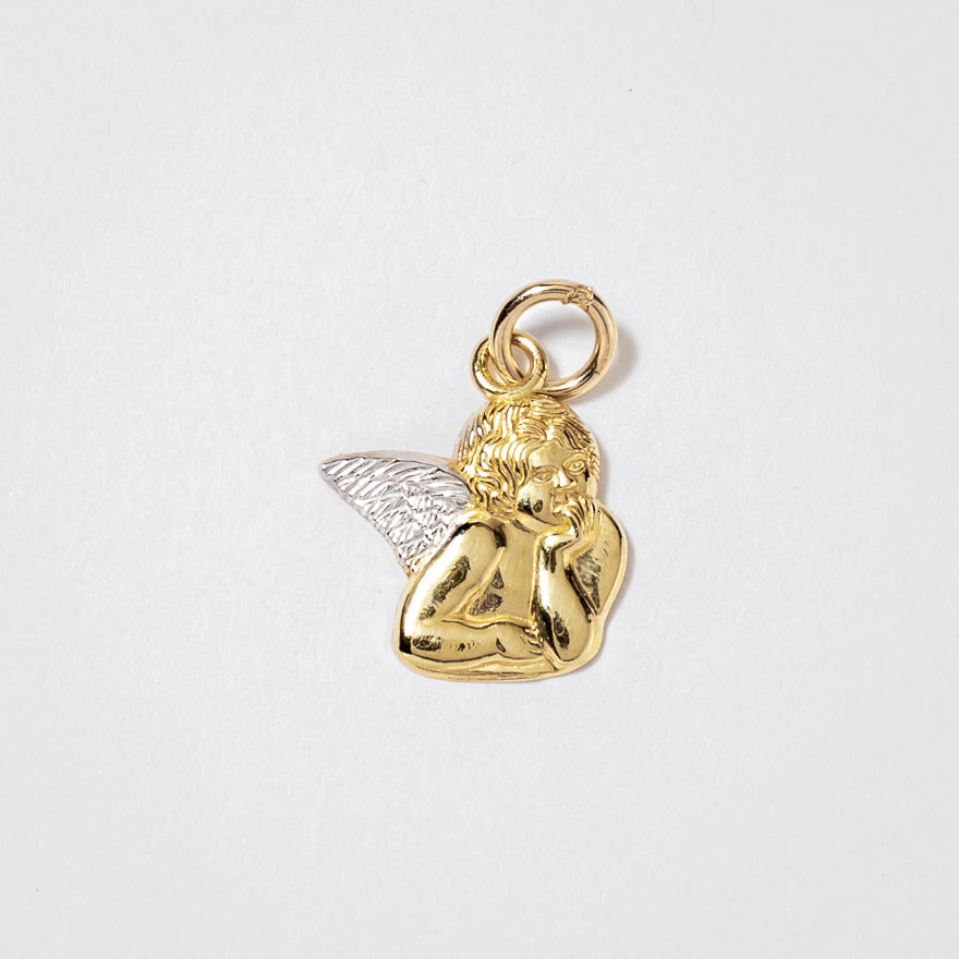 10k Gold Angel Pendant Necklace