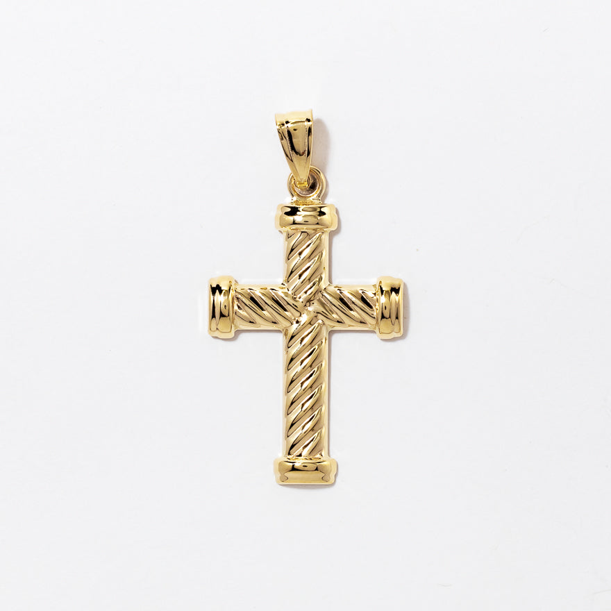 Cross Pendant in 10K Yellow Gold – Ann-Louise Jewellers