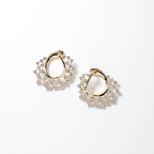 Diamond Hoop Earrings in 10K Yellow Gold (0.50 ct tw)