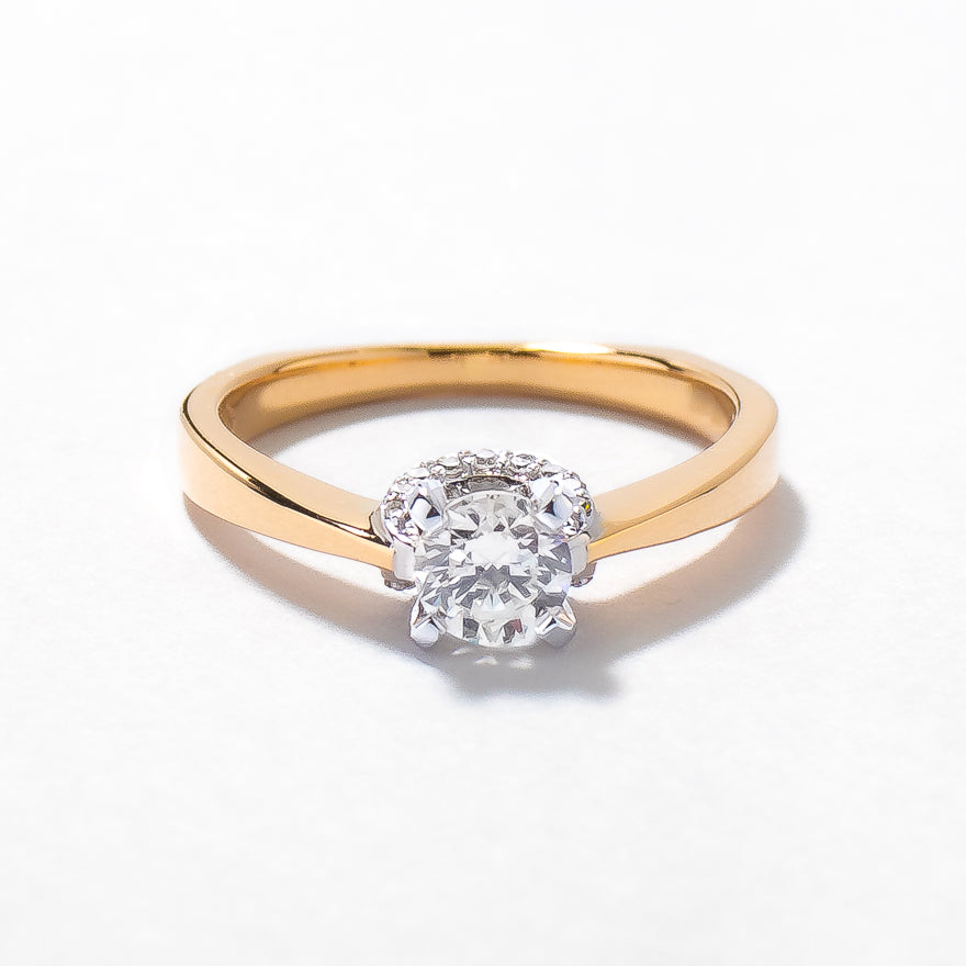 Diamond Engagement Ring in 14K Yellow and White Gold ct tw