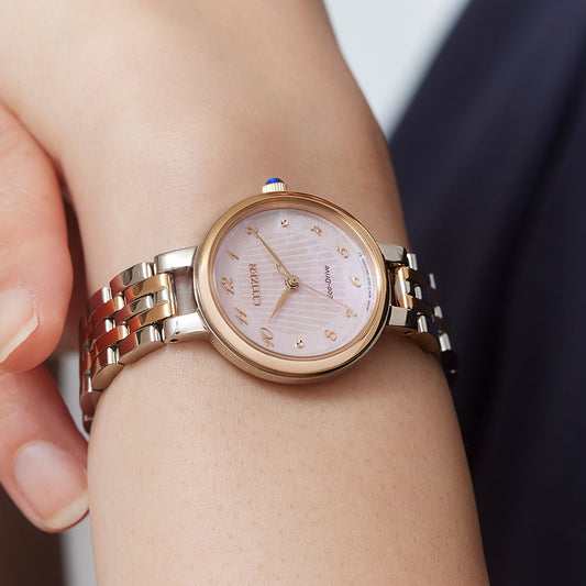 Citizen Eco-Drive L Classic White Dial Stainless Steel Bracelet  | EM0996-84Y