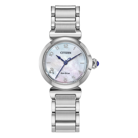 Citizen Eco-Drive L Mae White Dial Stainless Steel Bracelet | EM1130-83D