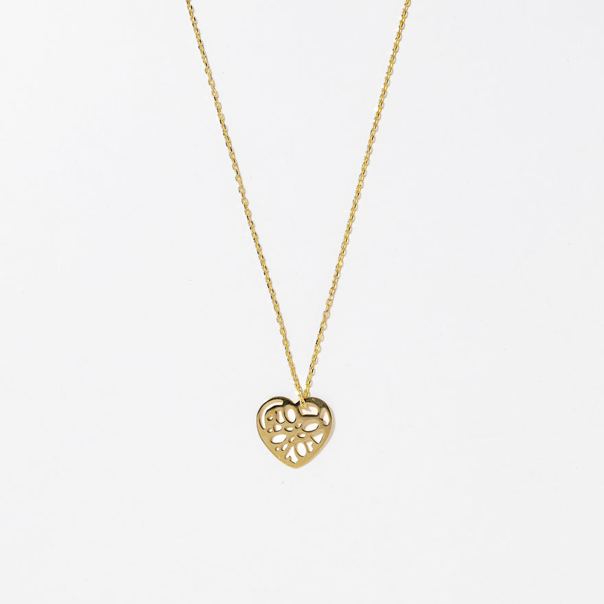 Open Heart Necklace in 10K Yellow Gold – Ann-Louise Jewellers