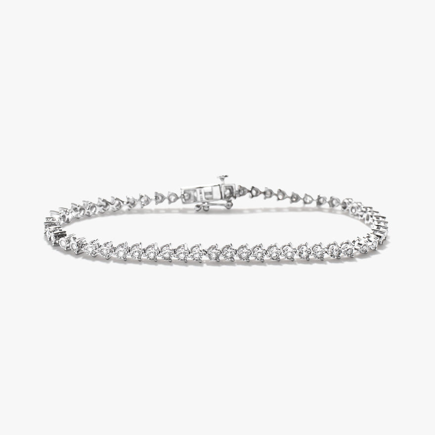 Diamond Tennis Bracelet in 10K White Gold ct tw) – Ann