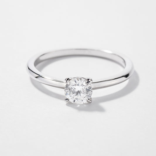 Canadian Diamond Solitaire Engagement Ring in 14K White Gold (0.50 ct tw)