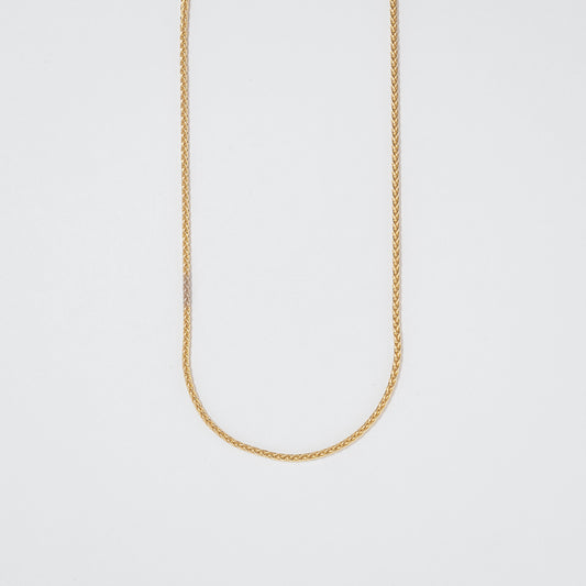 1.05mm Round Wheat Chain in 14K Yellow Gold (20")