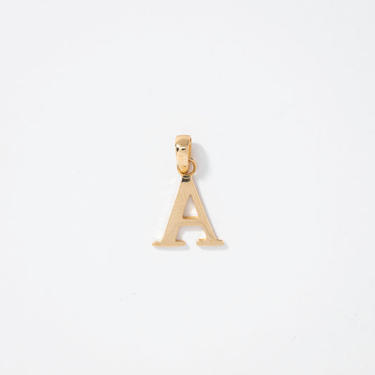 "A" Initial Pendant in 10K Yellow Gold