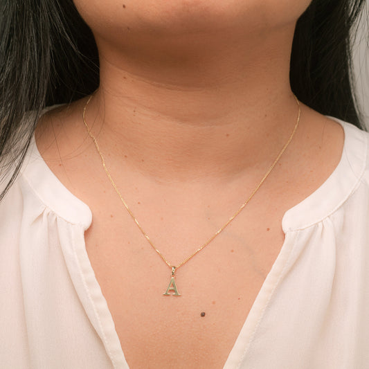 "A" Initial Pendant in 10K Yellow Gold
