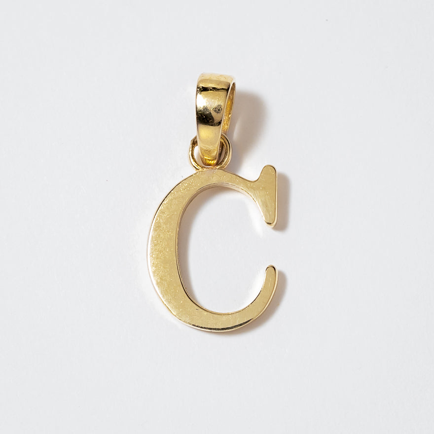 Initial Necklace Gold Necklace With C Pendant Name Locket C Alphabet Gold Necklace Initial Necklaces