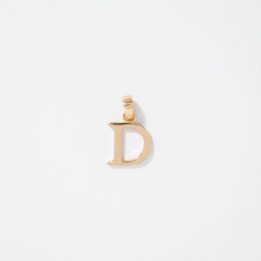"D" Initial Pendant in 10K Yellow Gold
