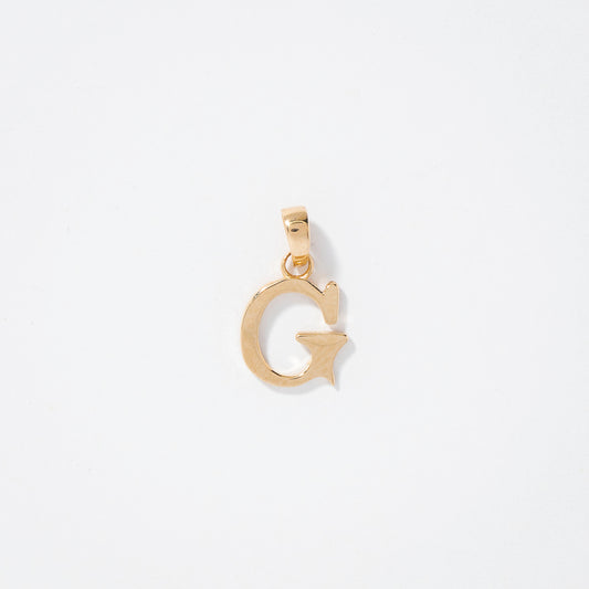 "G" Initial Pendant in 10K Yellow Gold
