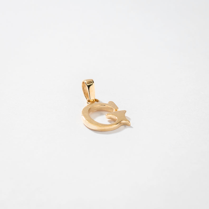 "G" Initial Pendant in 10K Yellow Gold