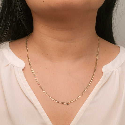 2.6mm Curb Chain in 10K Yellow Gold (20")