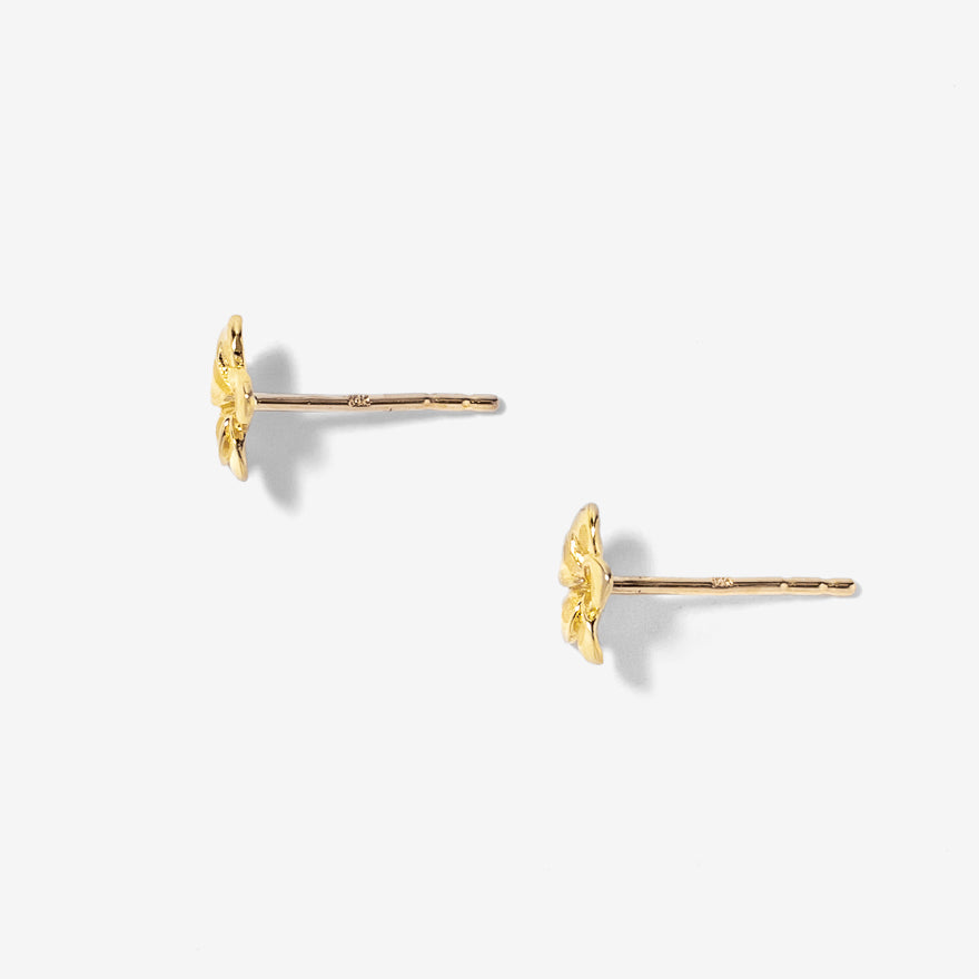 Flower Stud Earrings in 10K Yellow Gold