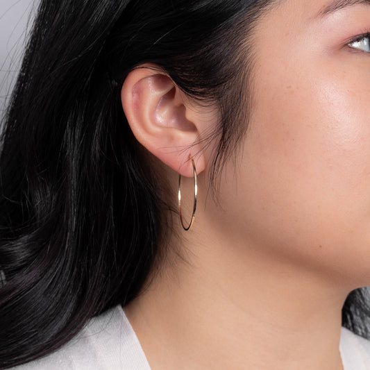 1x35mm Square Tube Sleeper in 10K Yellow Gold
