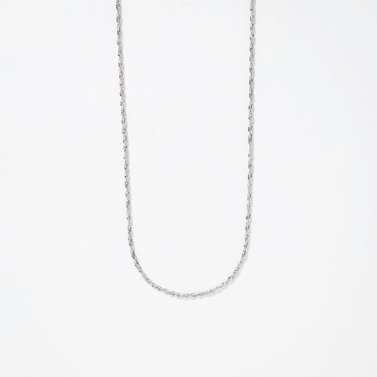 10K White Gold 1.00mm Singapore Chain (20")