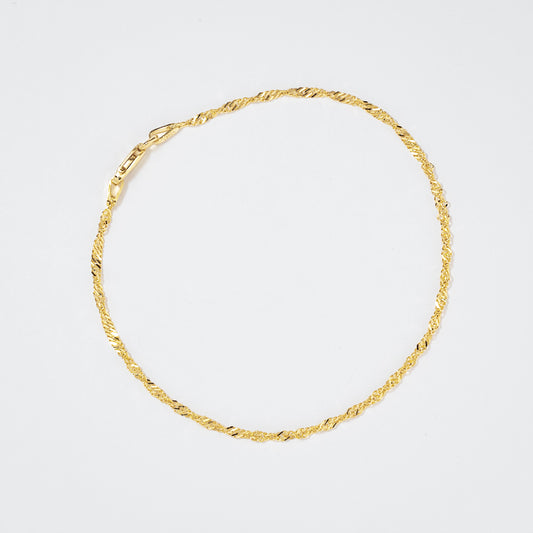 10K Yellow Gold Singapore Bracelet