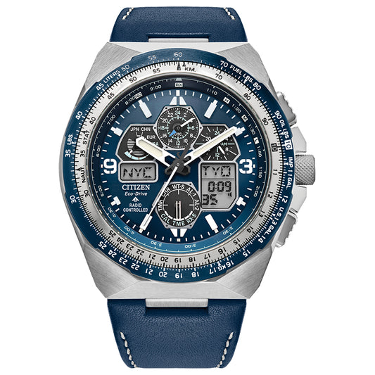 Citizen Eco-Drive Promaster Skyhawk A-T Blue Dial Leather Strap | JY8148-08L
