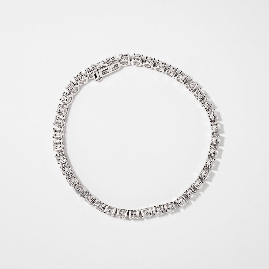 Lab Grown Diamond Tennis Bracelet in 14K White Gold (10.00 ct tw)