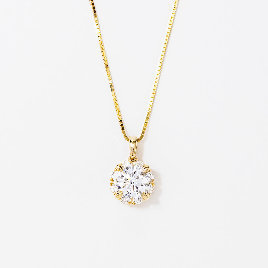 Lab Grown Diamond Necklace in 14K Yellow Gold (1.34 ct tw) – Ann