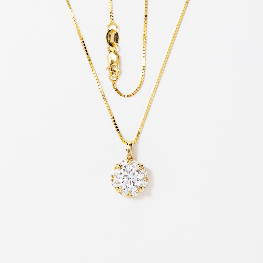 Lab Grown Diamond Necklace in 14K Yellow Gold (1.34 ct tw)