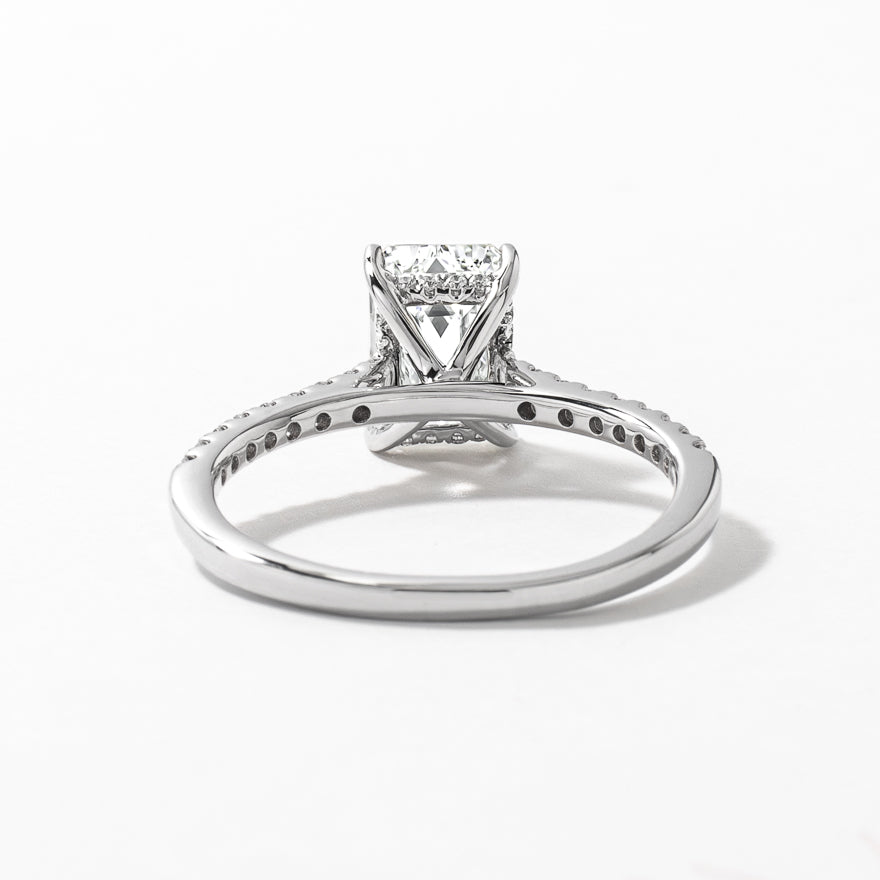 Emerald Cut Lab Grown Diamond Engagement Ring in 14K White Gold (2.25 ct tw)