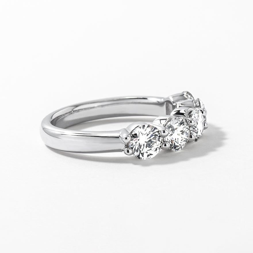 Five Stone Lab Grown Diamond Anniversary Ring in 14K White Gold (2.00ct tw)