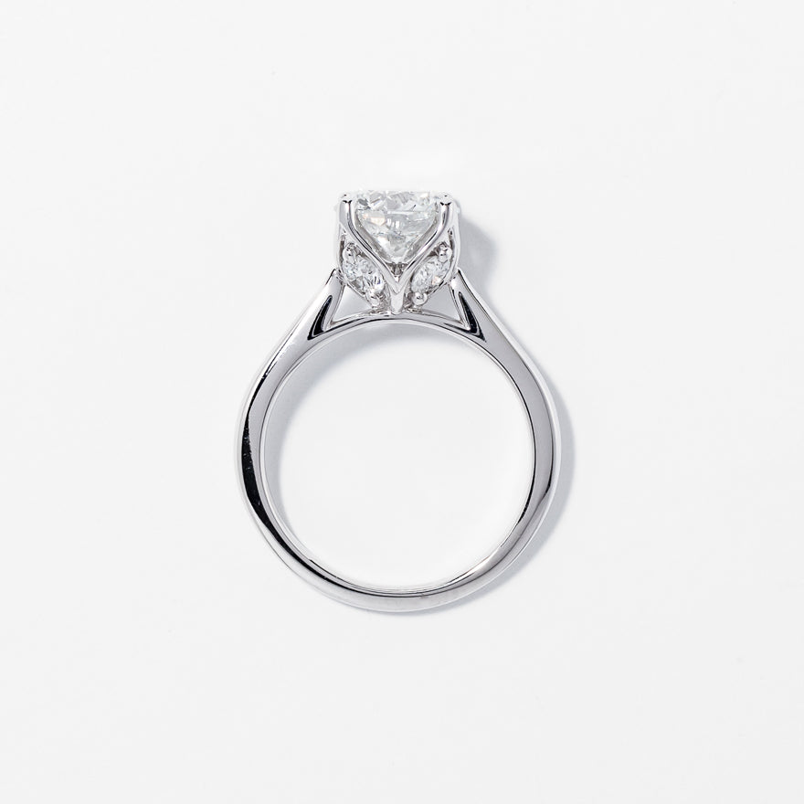 Lab Grown Round Cut Diamond Engagement Ring in 14K White Gold (2.48 ct tw)