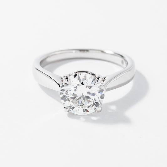 Lab Grown Round Cut Diamond Engagement Ring in 14K White Gold (2.00 ct tw)