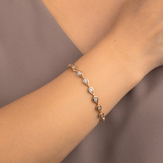 Diamond Bracelet in 10K Yellow and White Gold (0.50 ct tw)