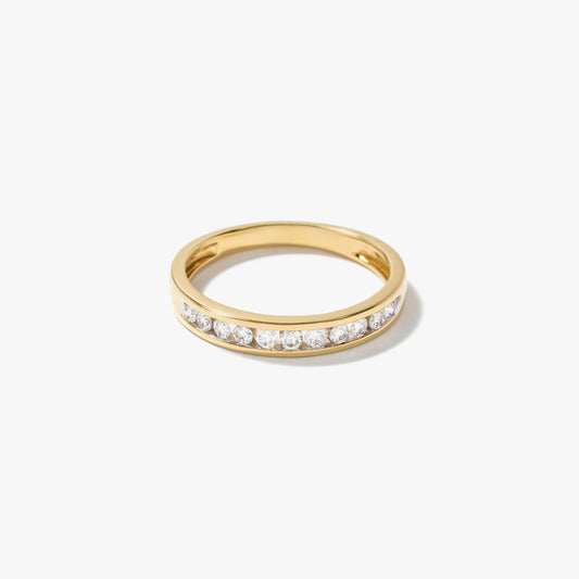 Lab Grown Diamond Channel Set Anniversary Ring in 10K Yellow Gold (0.25 ct tw)
