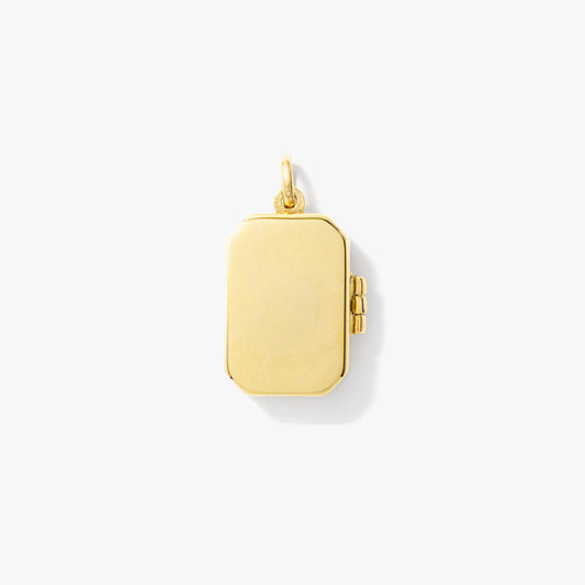 Rectangle Locket Pendant in 10K Yellow Gold