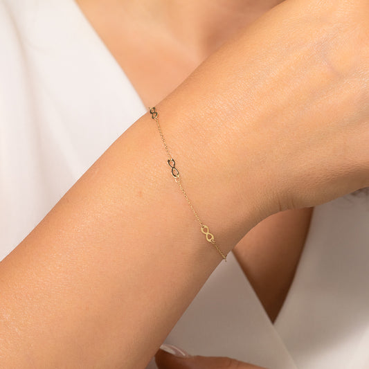 Infinity Bracelet in 10K Yellow Gold