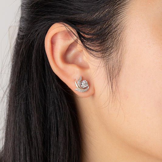 Diamond Jacket Earring in 10K White and Yellow Gold (0.42 ct tw)